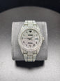 Luxury ROL Silver Arabic Dial Stailess Steel Band Iced Out Moissanite Men's Watch