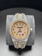 Luxury Hip Hop APT Rosegold Arabic Dial Stailess Steel Band Moissanite Iced Out Men's Watch