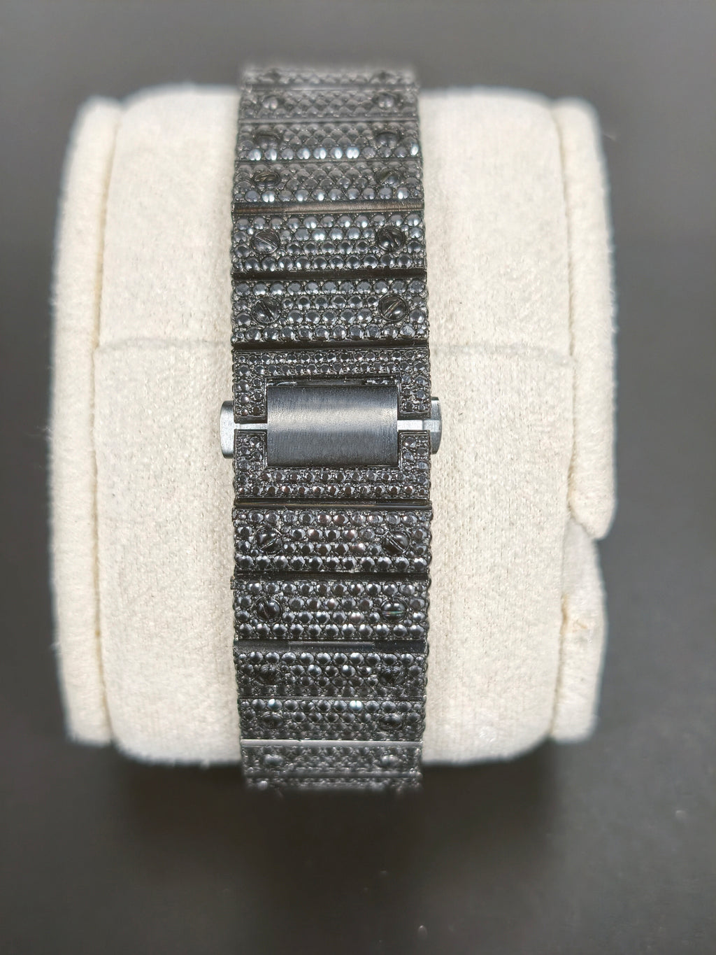 Hip Hop High Quality Black  Gold Arabic  Pointer Real Moissanite Iced Mechanical Auto Movement Mechanical Watch